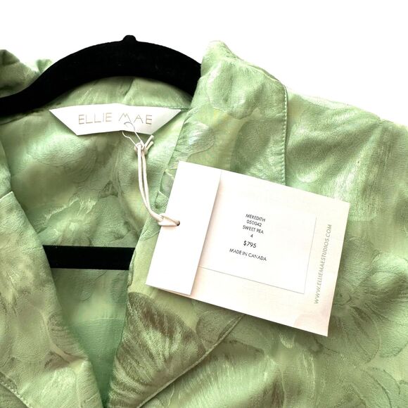 ELLIE MAE Meredith Jacquard Shirt Dress Sweet‎ Pea NWT Sz4 - Picture 5 of 7